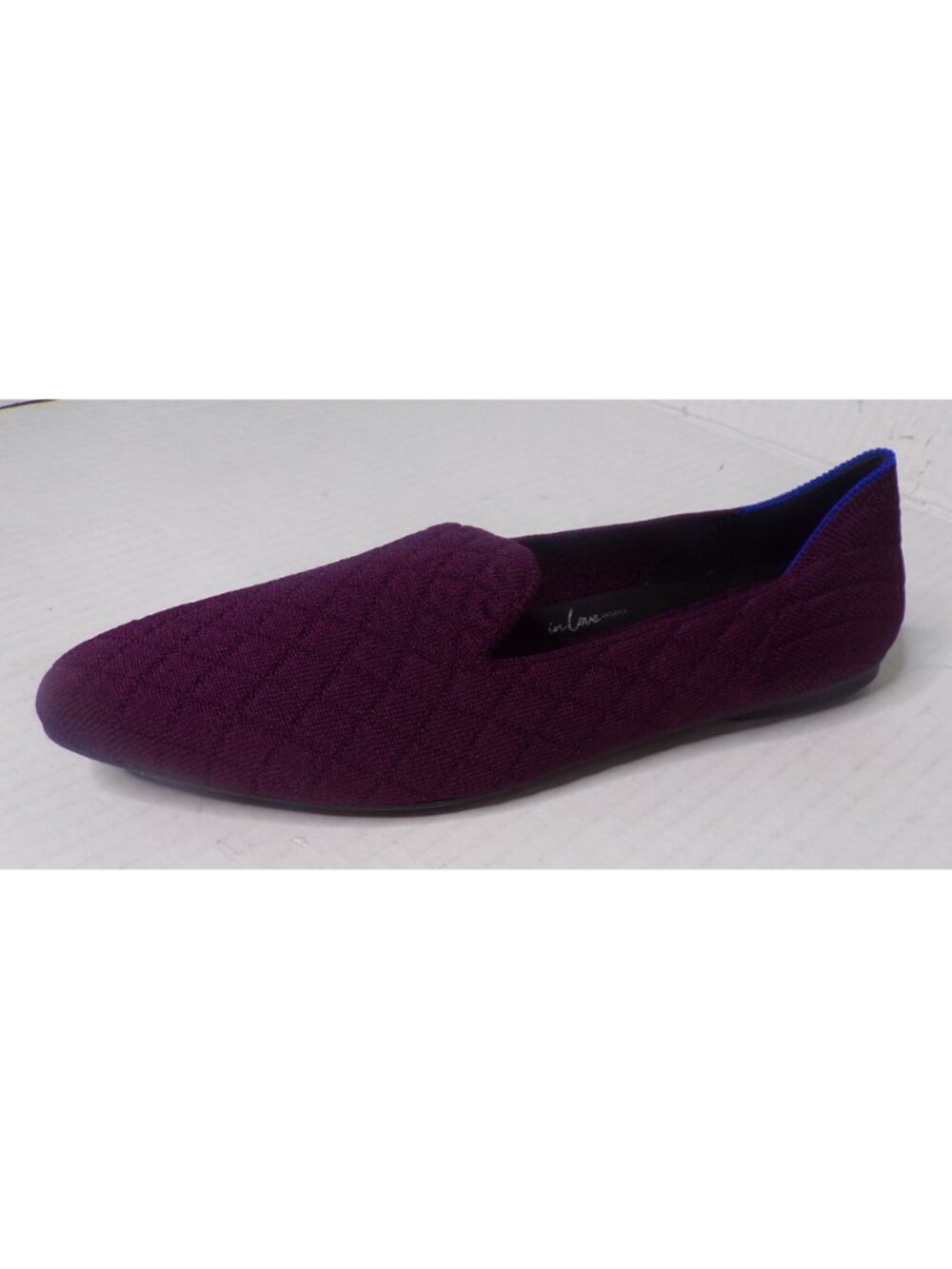 🆕ROTHY'S Almond Toe Quilted Loafer Shoe 10 Berry Burgundy Plum - Picture 7 of 9